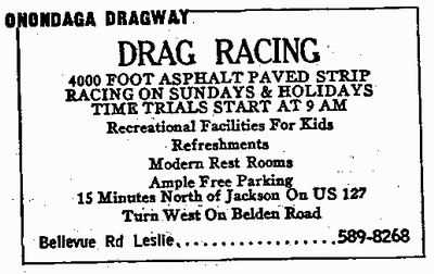 Onondaga Dragway - Ad From Pat Smith (newer photo)